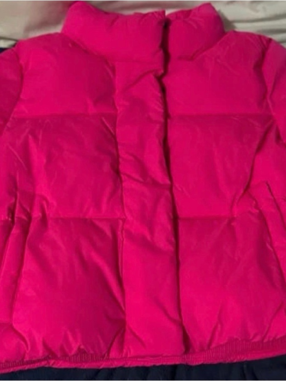 Girls Puffer Coat in Bright Pink